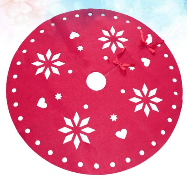 

christmas decorations 1pc tree skirt mat decorative durable creative felt snowflake for home office