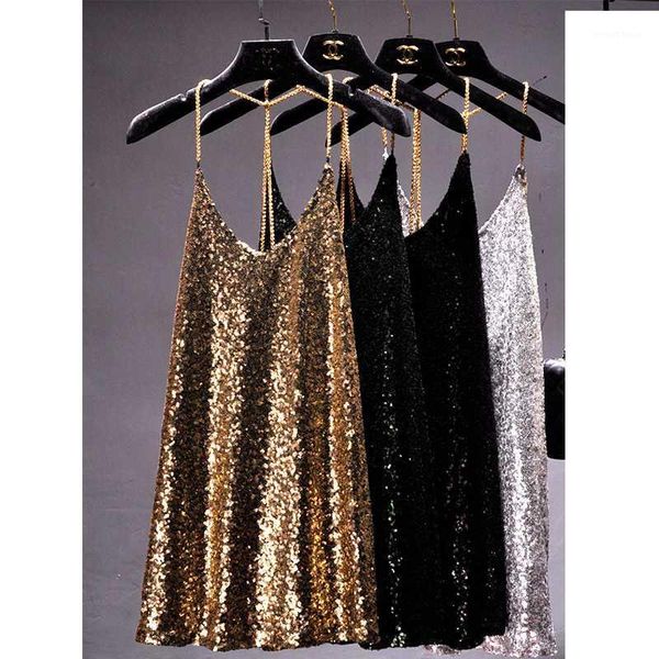 

dance costume women nightclub sequin dress festival outfit metal chain european clothes cutout pole dance clothing dcc5031, Black;red