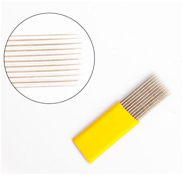 

100pcs microblading shading blades tattoo needles 21 pins double row microblading needles 21m1 fog bro jllned