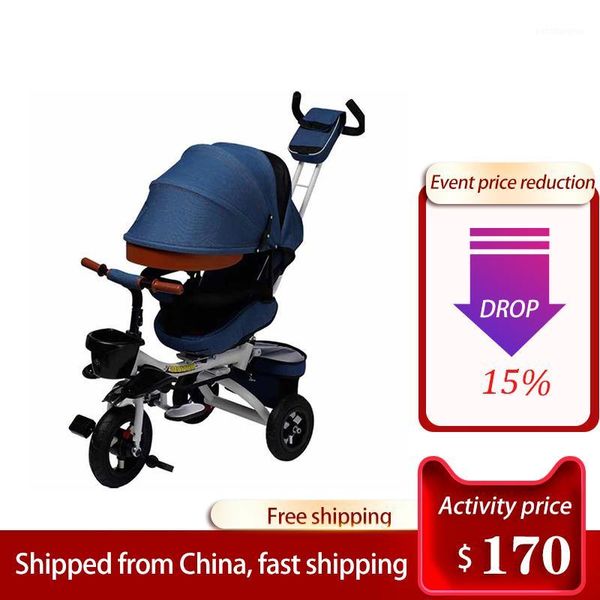 

strollers# children's tricycle can lie down and fold the seat rotate 1-3-5 child baby lightweight stroller1