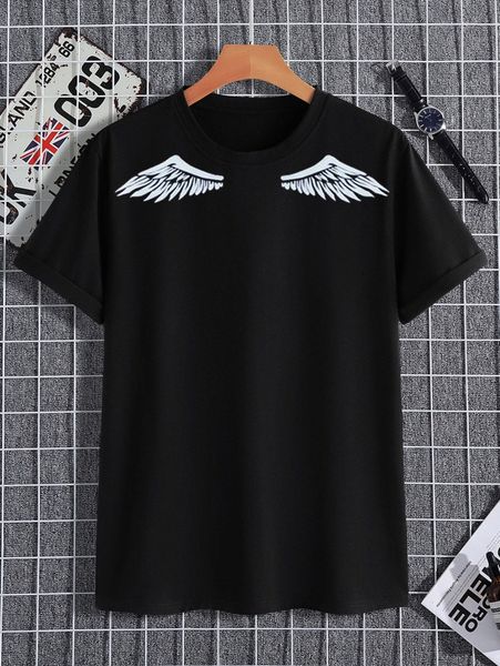 

men wings print tee 18z1#, White;black