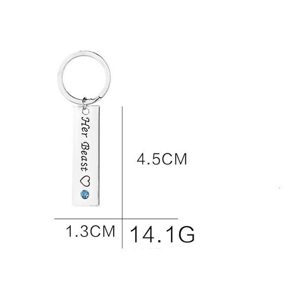 

keychain 1pair couples his lovers beauty her beast metal crystal charm key chain men women jewelry key finder gift, Slivery;golden