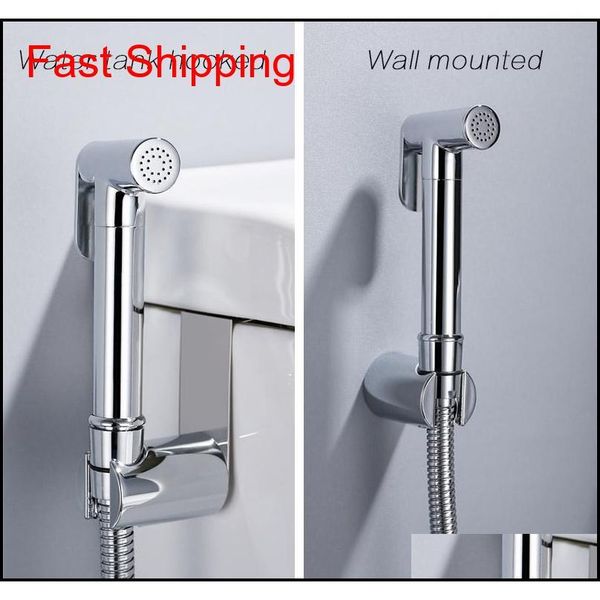 

toilet hand held bidet sprayer kit brass chrome plated bathroom bidet faucet spray shower head with hose & t- jllgoq sinabag