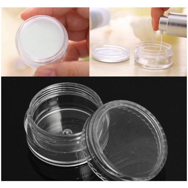 

plastic 3ml cosmetic jar empty eyeshadow case face cream bottles glitter container eye shadow empty nail pots beauty tool dbc bh3647 m9pm7