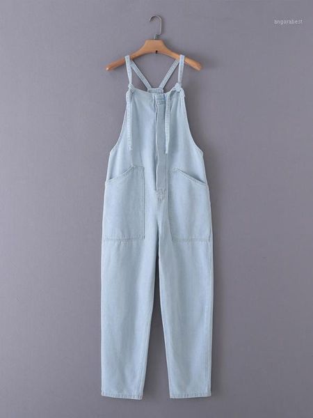 

biaoruina women blue denim fashion overalls female high waist loose all-match pants women's washing bleached casual trousers1, Black;white