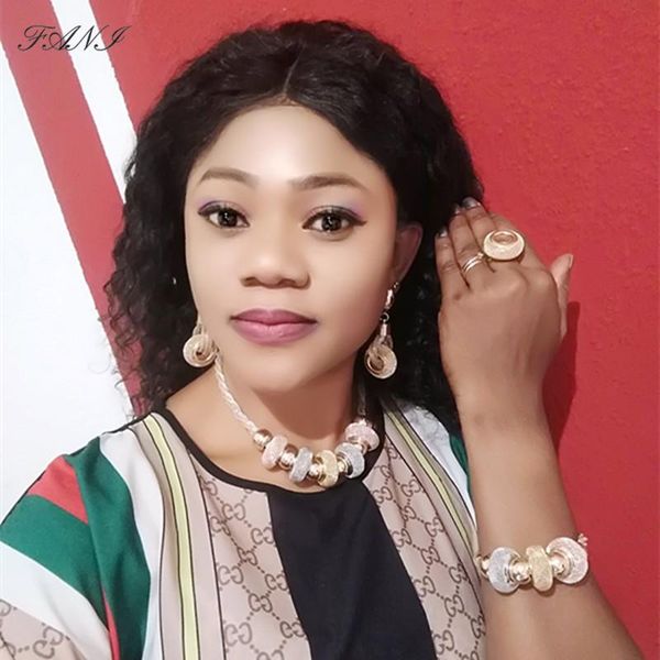 

fani dubai gold красочные ювелирные изделия комплект бренд нигерийская свадьба женщина аксессуары ювелирные изделия африканские бусы свадебн, Silver