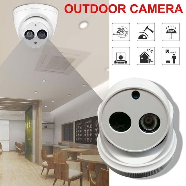 

50m ip camera cctv camera ahd ip built-in mic poe ir 5mp dome home security surveillance poe1