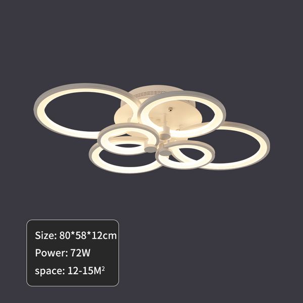 

2021 new moderno led chandelier to living room kitchen bedroom white dinner ceiling lamp remote control house luminaire decoration kbj6