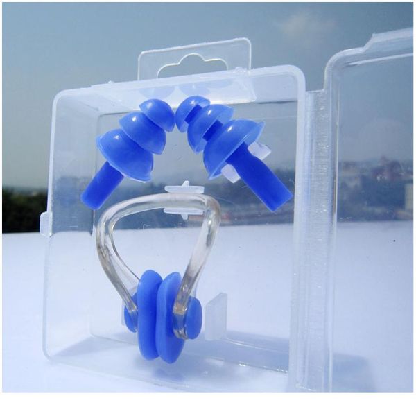 

3pcs/set swimming nose clip earplugs set waterproof soft sile surf diving swimming pool accessories for adults and sqcslr