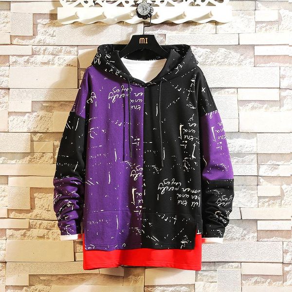 

men fashion hoodies sweatshirt hip hop long sleeve pullover hoodies sweatshirt male clothes, Black