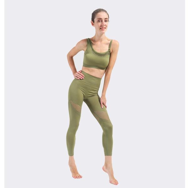 

yoga outfits gym set women sleeveless workout clothing 2pcs sports bra suit hollow crop tank high waist fitness leggings sportswear, White;red