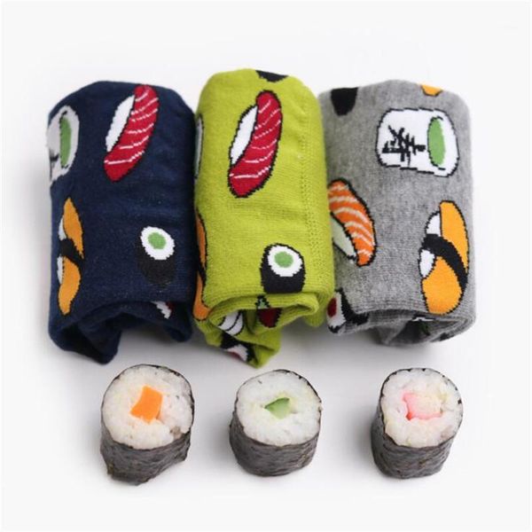 

harajuku funny sushi socks japanese creative cartoon crew socks women novelty calcetines mujer sokken female girl cute1, Black;white