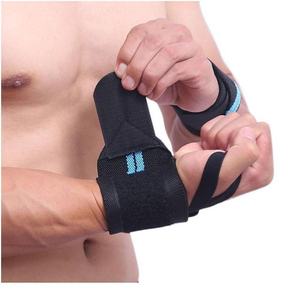 

1 piece adjustable wrist support gym weightlifting training weight lifting gloves bar grip barbell straps wraps hand pr jlldbg, Black;red