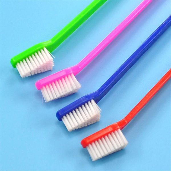 

double head pet finger toothbrush cute dog brush breath teeth care cat cleaning accessories pet supplies random color h bbyhov