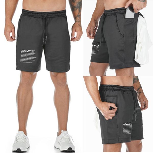 

new 2021 summer mens fitness bodybuilding breathable quick drying men casual joggers knee length shorts, White;black