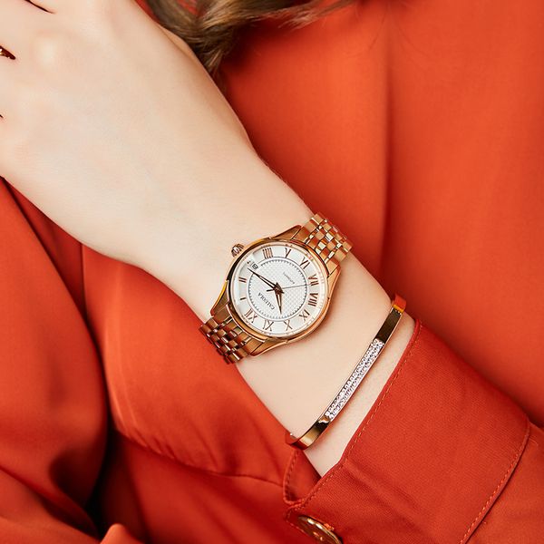 

womens watch automatic mechanical watch womens simple retro 2020 new womens watch waterproof stainless steel, Slivery;brown