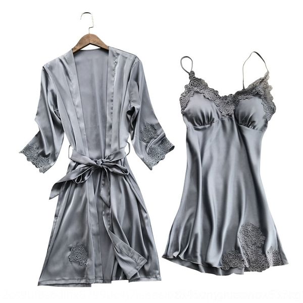 

n5xy smmoloa new pajamas sets summer flower printed sleepwear cute silk shorts couple set, Black;red