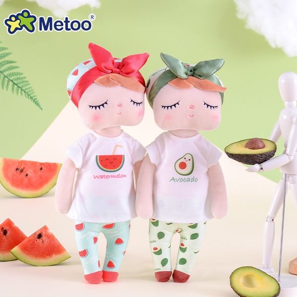 

new soft metoo fruit angela doll stuffed toys plush watermelon fresh cute kawaii kids gift metoo dolls for girls y200111