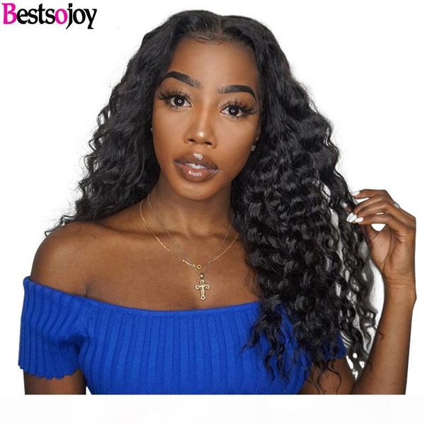 

deep wave wig hd lace 4x4 closure wig lace front human hair wigs pre plucked wigs for black women peruvian hair, Black;brown