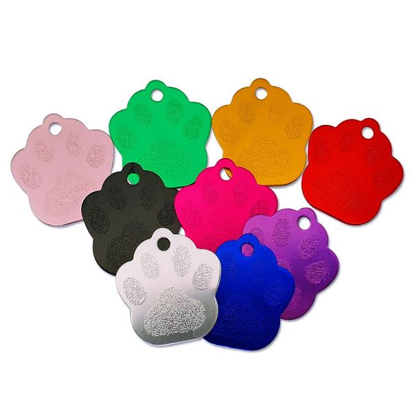 

100pcs wholesale dog tag personalized pet collar accessories aluminum custom dog name phone tag military paw bone heart wmttyv