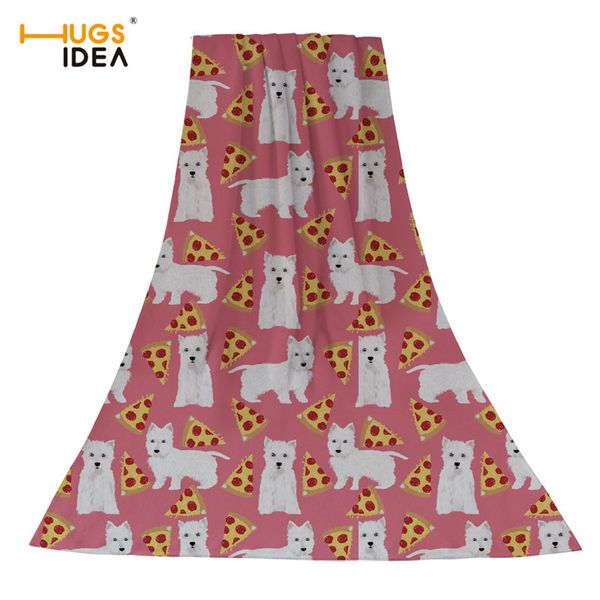 

hugsidea westie florals design cute pink beach towels super absorbent home textile bath face towel for ladies girls yoga blanket