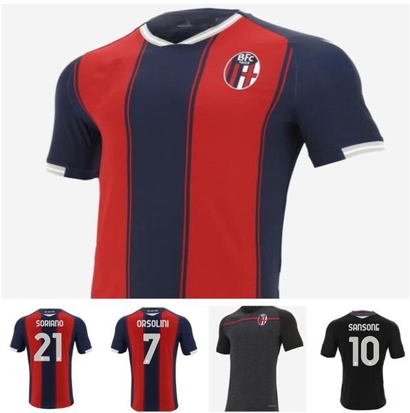 

20 21 bologna fc 1909 soccer jersey maglie da calcio sansone santander orsolini tomiyasu skov olsen soriano football shirts thailand, Black;yellow