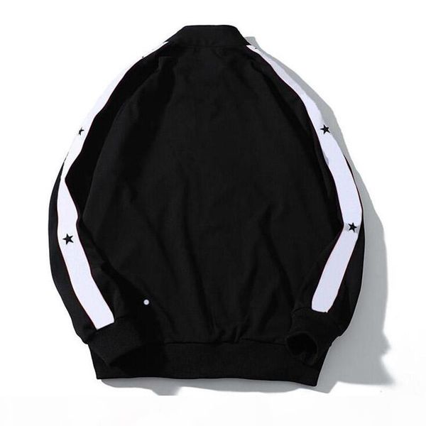 

famous mens design jacket outerwear pentagram letter print mens design winter zipper coats black size m-2xl, Black;brown