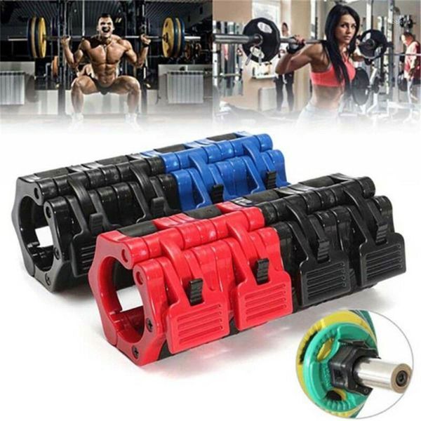 

1 pair olympic dumbbell barbell bar lock 2" weight clamps collars gym training body building 5cm fitness1