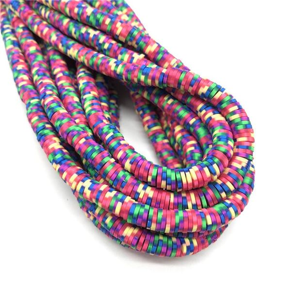 

16inch about 450-500pcs 6mm flat round polymer clay beads chip disk loose spacer handmade beads for diy jewelry making bracelet wmtszb