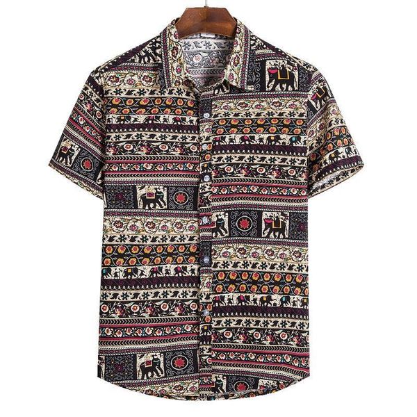 

2020 men shirts short sleeve printed casual blouse hawaiian shirt male summer geometric plus size shirts 5xl, White;black