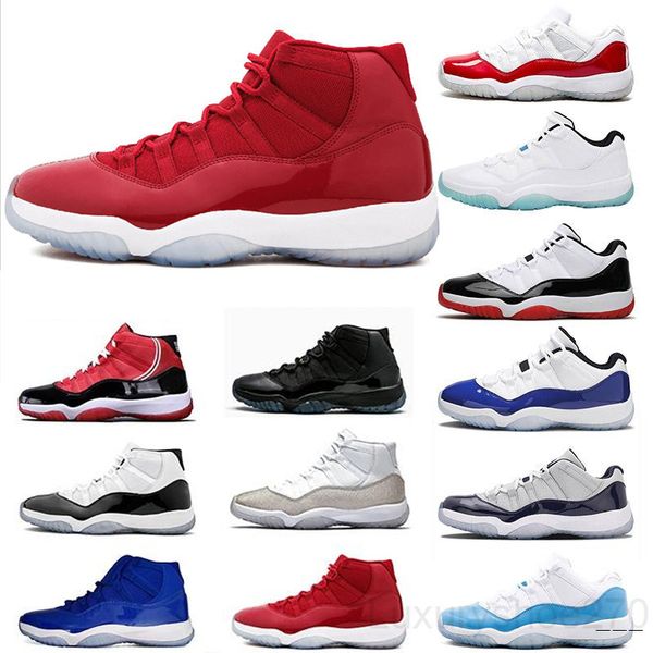 

new 25th anniversary concord bred 11 11s men women jumpman basketballs shoes space jam cap and gown legend blue sports sneakers mens fg6p, Black