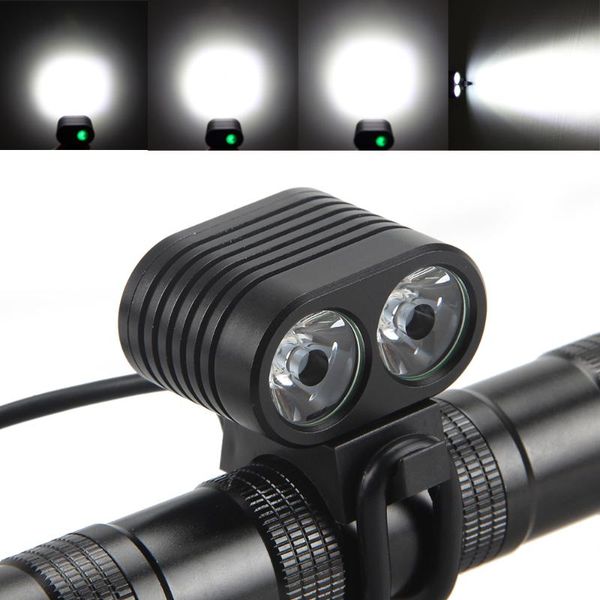 

wasafire 5000lm 2 xm-l2 led bicycle light mini bike front light cycling headlamp with rechargeable 18650 battery pack