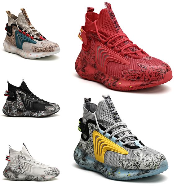 

non-brand fashion men shoes outdoor mens trainers triple black triple white cool grey all red sports sneakers color #1 size 40-47