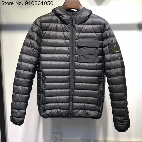 

лучшее качество 2020 новый компас бадж патч легкая зимняя куртка мужчины женщины 90% белые утки пустые куртки и пальто мужчин, Black