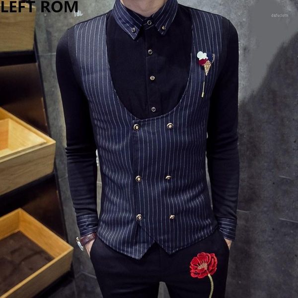 

left rom 2018 brand manual design man boutique full dress shirt/man long sleeve with velvet leisure business shirt1, White;black