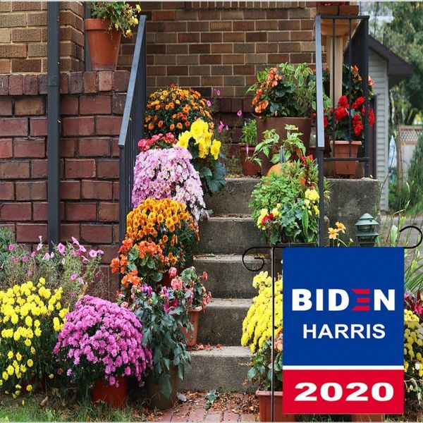 

12 x 18 inch 2020 biden harris president garden banner double sided premium fabric flag outdoor decoration banner for yard lawn wmtsft