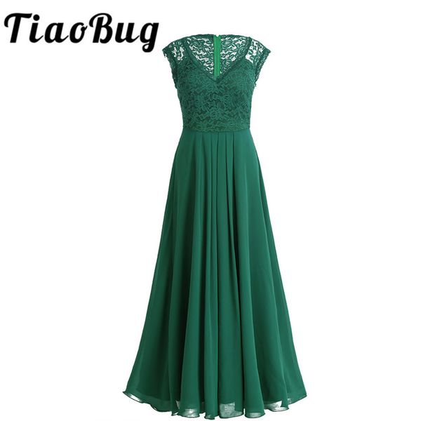 

tiaobug green/black vestidos women bridesmaid dresses party formal pageant dress long prom tulle lace maxi adults dresses y200109, White;black