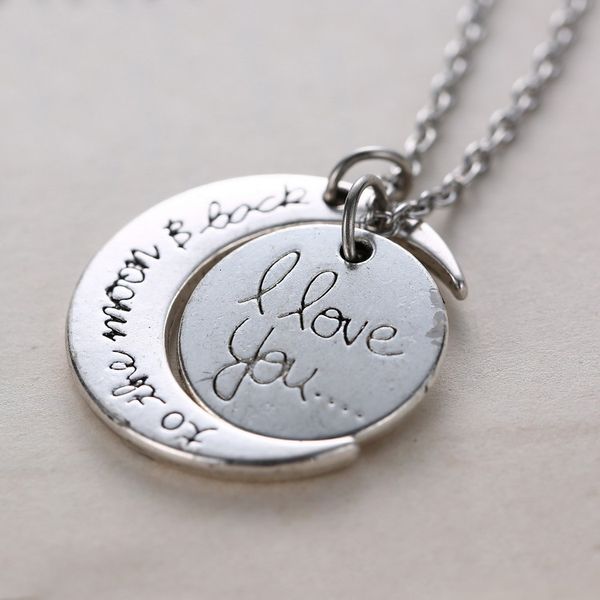 

alphabet i brand pendant necklace, new love you to the moon and back necklace ing
