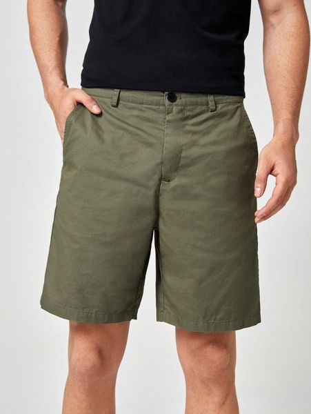 

men solid slant pocket shorts o9pi#, Black