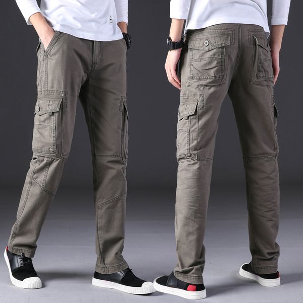 

new cargo 2021 of men black khakis fine-embroidered male trousers no spring army green 2 23mq