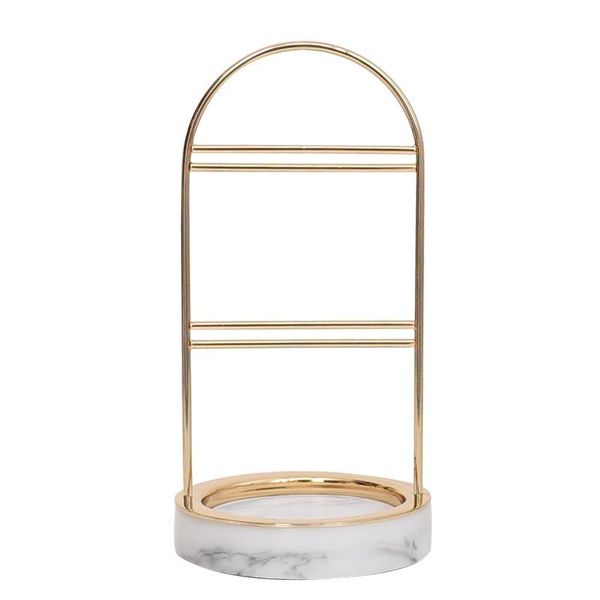 

nordic exquisite gold jewelry display with marble stand minimalist chic ins metal jewelry rack design models earrings bracelet e, Pink;blue