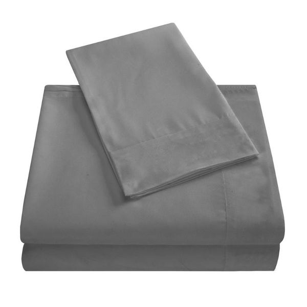 

four-piece bed sheet set mikasa dark gray usa polyester reactive printing wash cold dry low soft comfy bedclothes