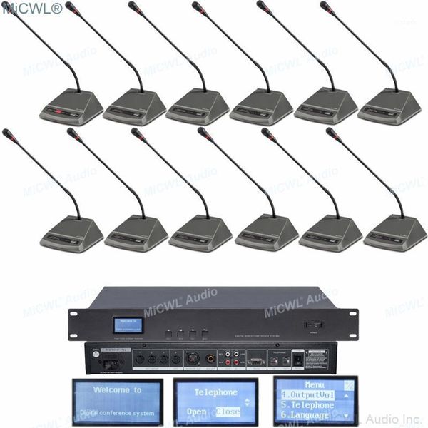 

mxc600 digital deskgooseneck microphone meeting room president delegate conference discussing system micwl a351m-a35041