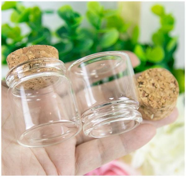 

12pcs transparency glass bottles with cork 37x40x27mm empty jars for wedding holiday decoration christm bbysbl