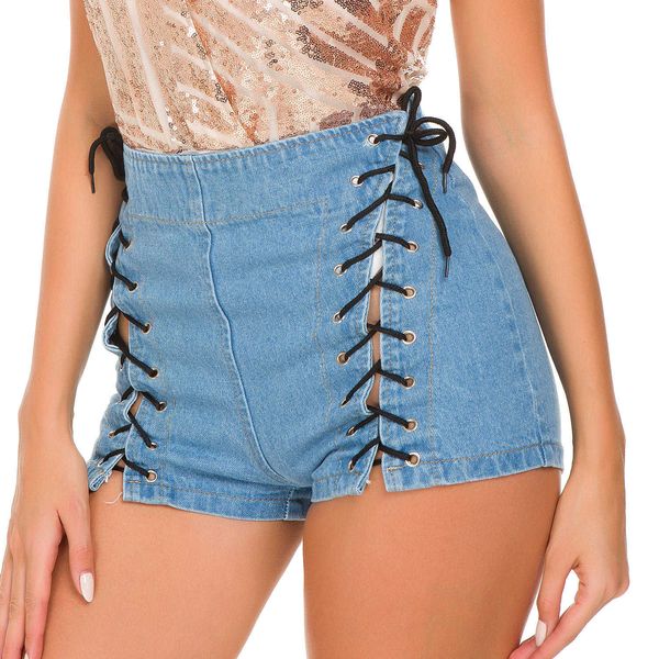 

824# new summer jeans shorts pants ultra short nightclub women's high waist hole, White;black