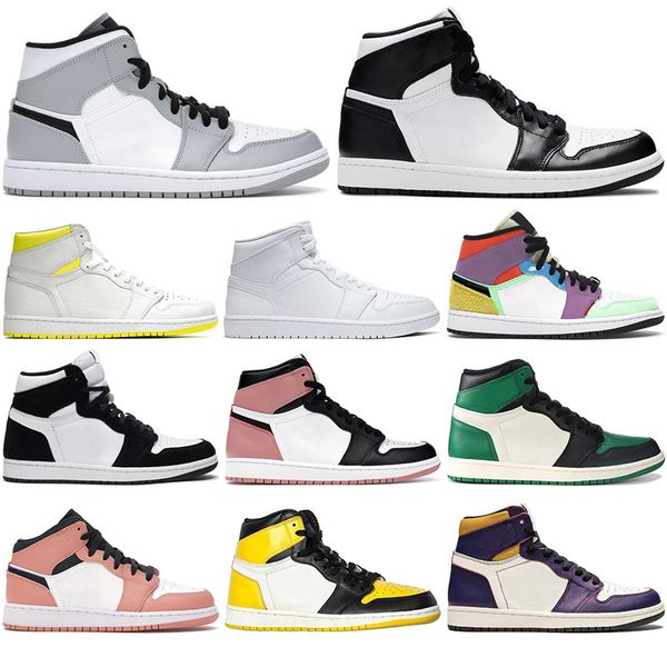 

new arrival jumpman high og 1 basketball shoes 1s game royal ture green twist unc court purple light smoke fearless women sports trainers