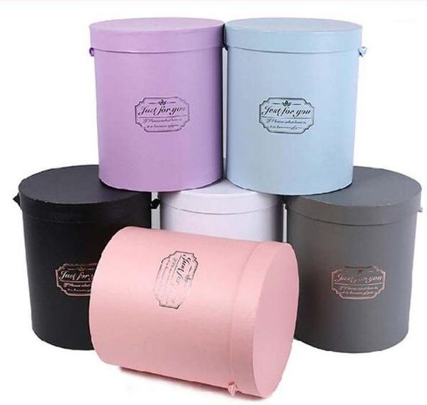 

gift wrap flowers packing round cardboard boxes wedding party souvenirs sell six color choose 3pcs/set1