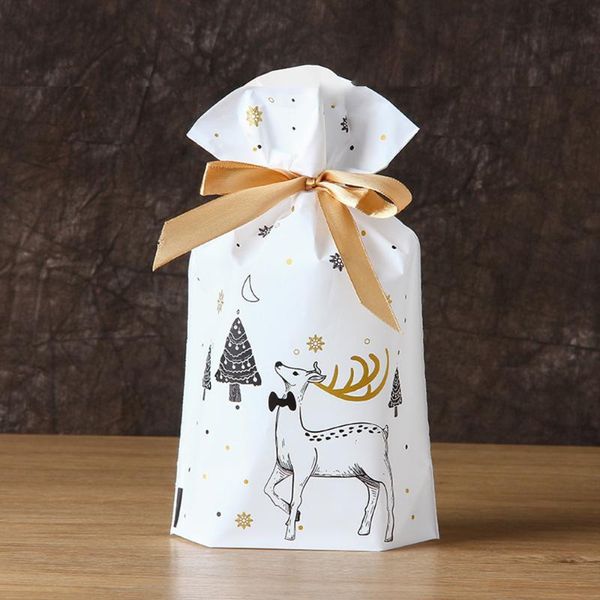 

gift wrap christmas sacks reusable drawstring present storage bags pouch multiple cute patterns party supplies