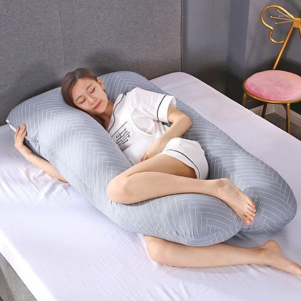 

pillow u shaped striped maternity pregnant women sleeping support pillows for women1