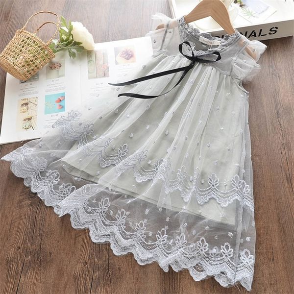 Bear Leader Girl Dresses Summer New Girls Dress Flowers Print Dress Casual Girls Flying Sleeve Dress Baby Abbigliamento per bambini Vestidos LJ200923